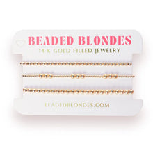 Load image into Gallery viewer, ILY Gold Beaded Stack