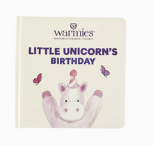 Load image into Gallery viewer, Warmies- Little Unicorn Birthday Book