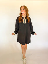 Load image into Gallery viewer, JODIFL BLACK LONG-SLEEVE DRESS
