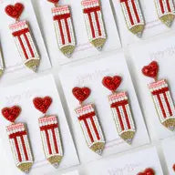 Teacher Love Pencil Earrings