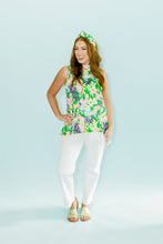 Load image into Gallery viewer, Sparkling Blossoms Top with Feathers
