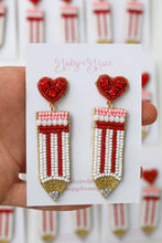 Load image into Gallery viewer, Teacher Love Pencil Earrings
