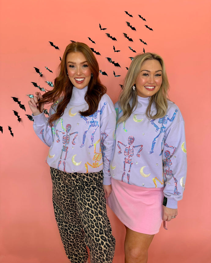 Lavender Dancing Skeleton