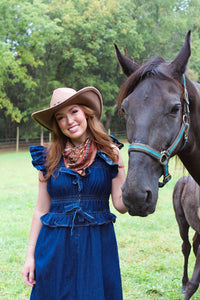 Midnight Rodeo Ruffled Dress