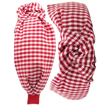 Red Gingham Headband