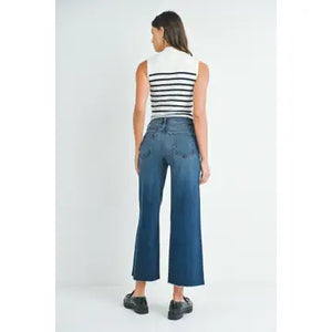 Slim Palazzo w/ Scissor Cut Jeans