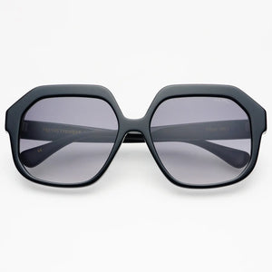Stella Acetate Womens Octagonal Black Sunglasses