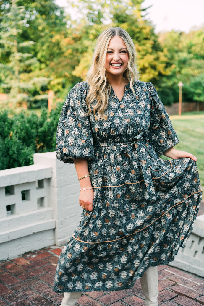 Falling for Florals Black Maxi