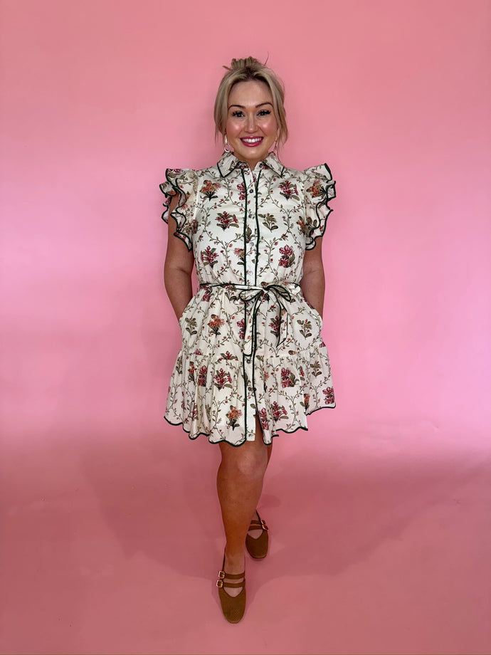 Falling Into Bloom Ruffle Dress