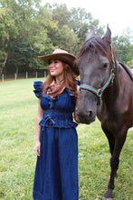 Load image into Gallery viewer, Midnight Rodeo Ruffled Dress
