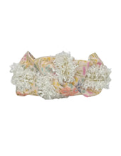 Load image into Gallery viewer, Pastel Floral Headband With Cream Tweed Accent

