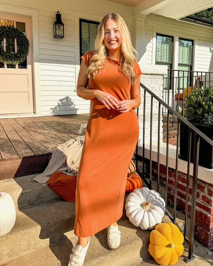 Almost Autumn Chestnut Soft Midi