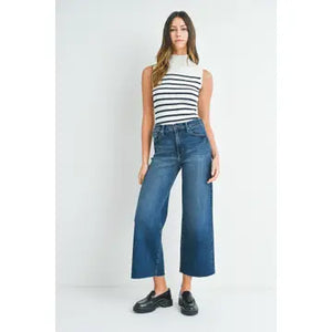 Slim Palazzo w/ Scissor Cut Jeans