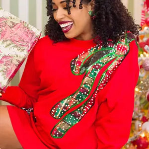 Red Holiday Bow Sweatshirt