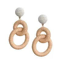 Load image into Gallery viewer, Nantucket Raffia Earring - Gaby &amp; Grace
