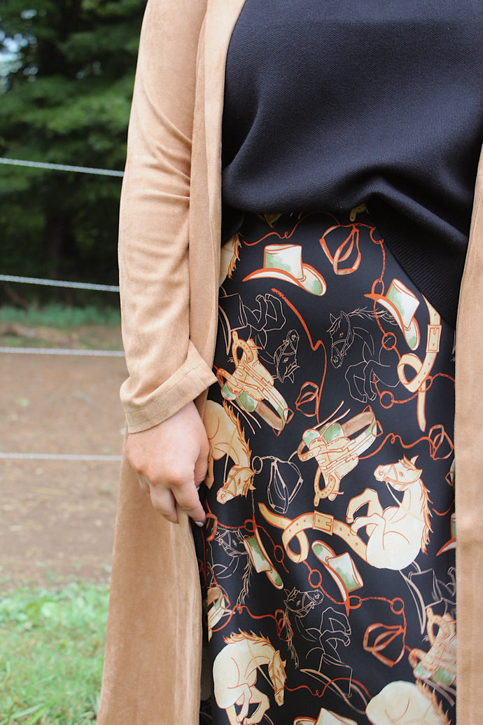 Western Queen Silk Skirt