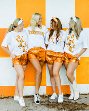 Load image into Gallery viewer, Orange Metallic Shorts
