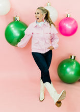 Load image into Gallery viewer, Santa Baby Pink Suade Jacket
