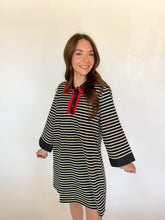 Load image into Gallery viewer, JODIFL RED/BLACK MINI LONG-SLEEVE DRESS
