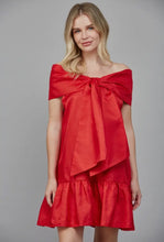 Load image into Gallery viewer, With A Bow On Top Red Dress
