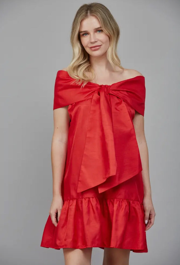 With A Bow On Top Red Dress