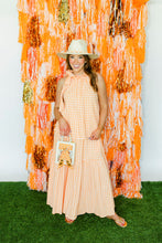 Load image into Gallery viewer, Adrienne Orangesicle Ruffle Tie Neck Sleeveless Top
