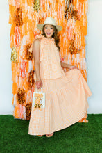 Load image into Gallery viewer, Adrienne Orangesicle Smocked Maxi Skirt
