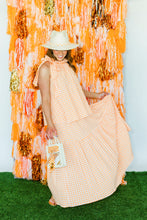 Load image into Gallery viewer, Adrienne Orangesicle Smocked Maxi Skirt
