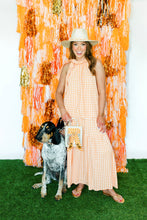 Load image into Gallery viewer, Adrienne Orangesicle Smocked Maxi Skirt
