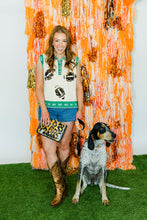 Load image into Gallery viewer, Ashley Leopard Clear Stadium Bag with Black Enamel Bamboo
