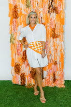 Load image into Gallery viewer, Calloway Checked Scarf Medium Orange White
