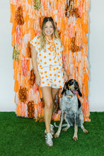 Load image into Gallery viewer, Varsity Dot Scuba Set | WHITE/ORANGE
