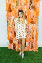 Load image into Gallery viewer, Varsity Dot Scuba Set | WHITE/ORANGE
