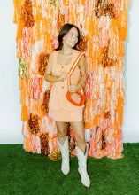 Load image into Gallery viewer, Tangerine Vinyl Annie + Orange and White Strap

