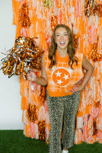 Load image into Gallery viewer, Tri Star Orange &amp; White Plaid Tennessee Sweater Vest -Queen of Sparkles
