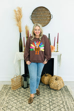 Load image into Gallery viewer, Queen of Sparkles Turkey Colorful Sweatshirt
