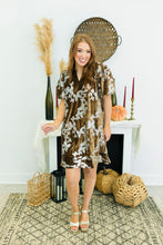 Load image into Gallery viewer, Mocha Velvet + Butterfly Sequin Mini Dress

