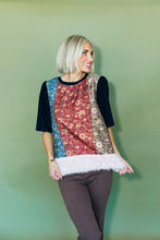 Load image into Gallery viewer, Ostritch Feather Hem Multi Color Top
