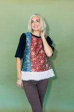 Load image into Gallery viewer, Ostritch Feather Hem Multi Color Top
