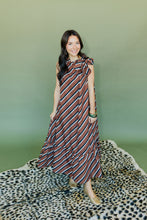 Load image into Gallery viewer, Ruffle Tie Neck Sleeveless Midi Dress
