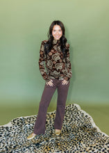 Load image into Gallery viewer, Mesh Velvet Mock Neck Top
