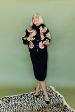 Load image into Gallery viewer, Queen of Sparkles  Turkey on Plates Feather Neck Button Up Cardigan

