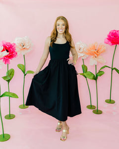 Black Bubble Midi Dress