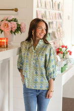 Load image into Gallery viewer, Entro Blue Floral Blouse
