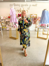 Load image into Gallery viewer, Karlie Toucan Jungle Knot Tie Satin Dress
