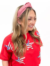 Load image into Gallery viewer, Red Gingham Headband
