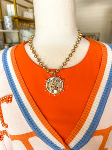 Smokey Dog Gold Necklace