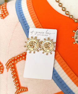 Smokey Dog Coin Earrings