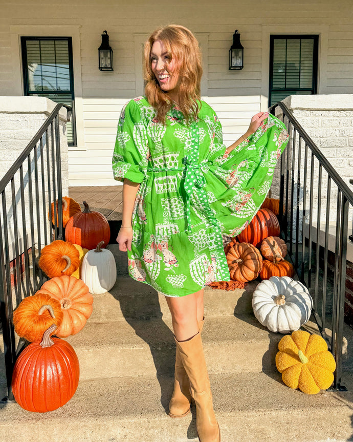 Farylina Fall Fifi Green Dress