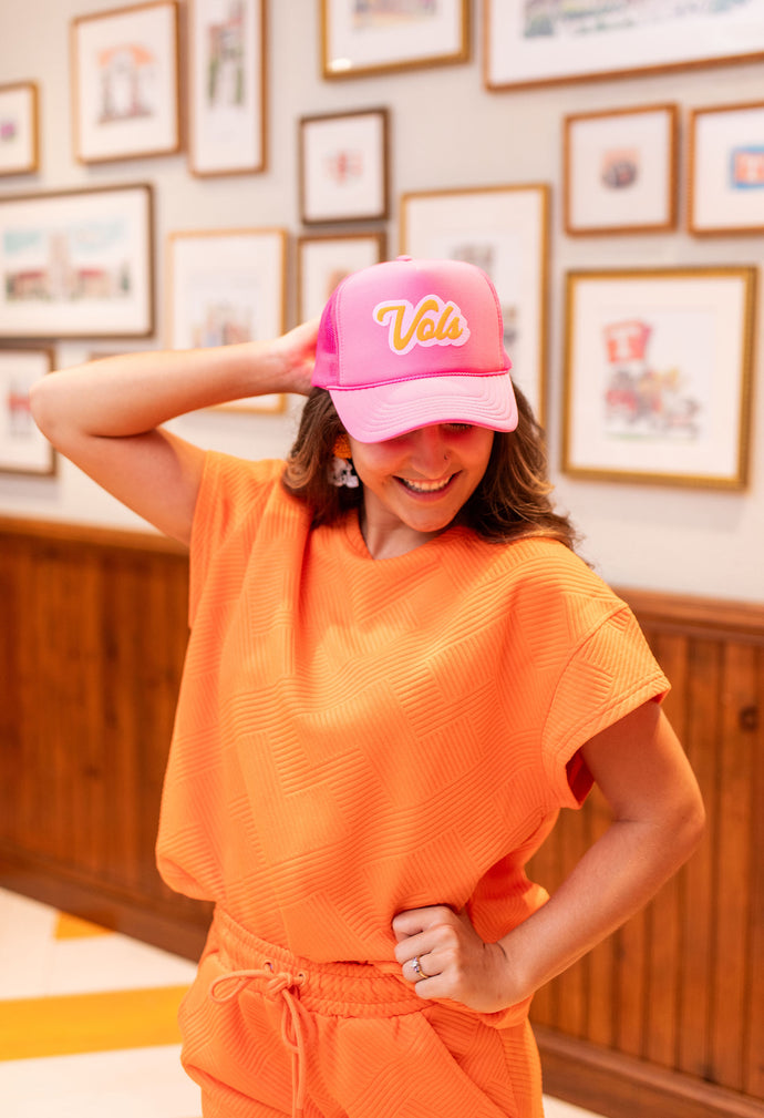 Pink And Orange Vols Trucker Hat